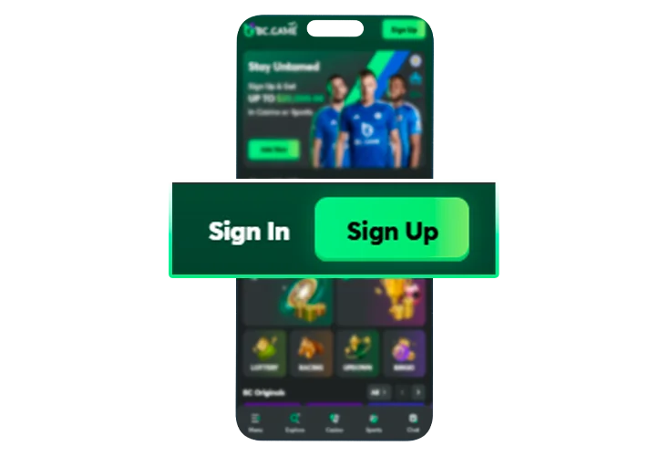 Login and registration button