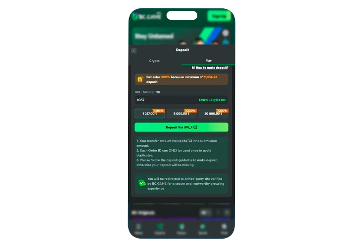 Confirm your transaction