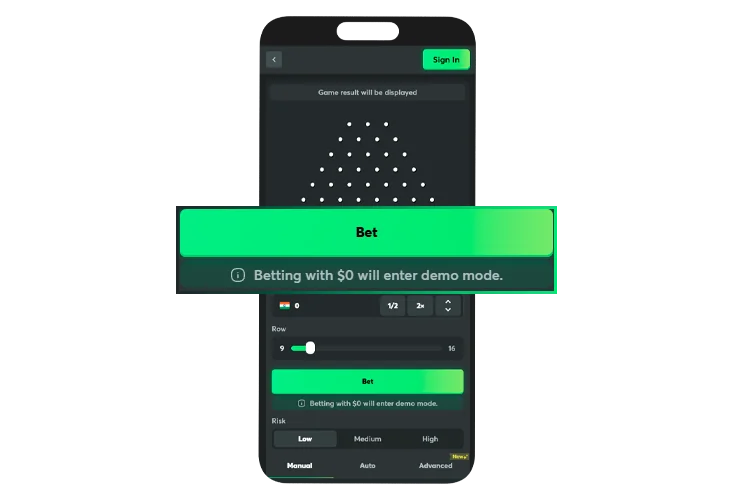 Bet button