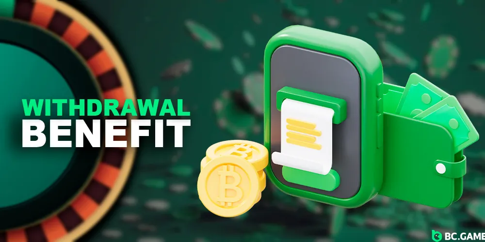Withdrawal benefits on the official website