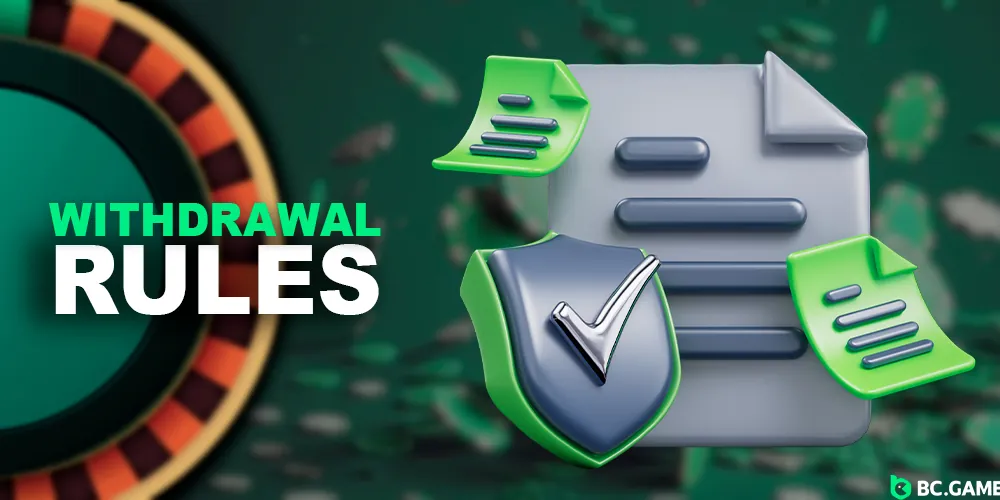 Withdrawal terms and conditions