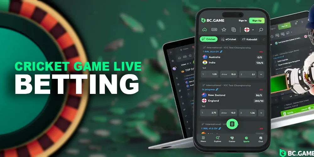 Cricket game live betting